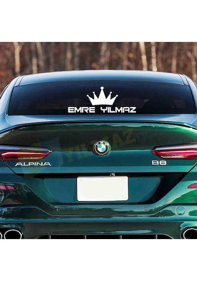 Kişiye Isme Özel Kral Taç Oto Sticker Araç Araba Etiket Çıkartma