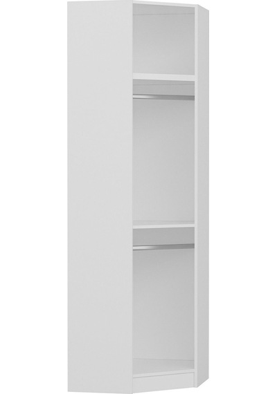 Minar Kale 1 Kapaklı Köşe Dolap Beyaz Mebran Panjur + Yüklük 190cm