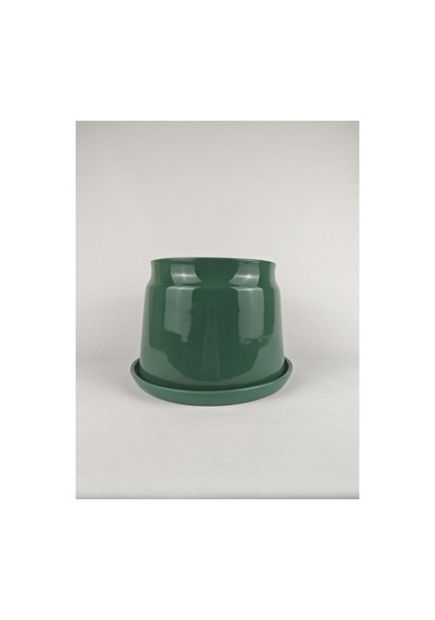 Echo Seramik Saksı Parlak Yeşil Jade Green Çap:21cm Yük:16cm Tabaklı