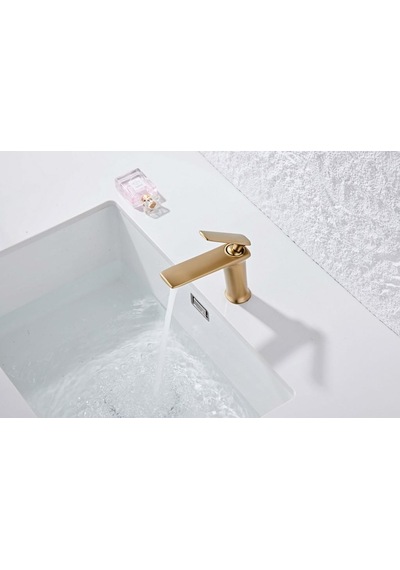 Forma Kısa Lavabo Bataryası Mat Pırınc-altın Mat Pirinç Altın