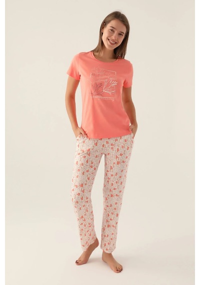 Arnetta Sıfır Yaka Viskon Kadın Pijama Takım 001