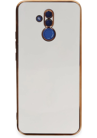 Huawei Mate 20 Lite Kılıf Volet Silikon - Beyaz Düz Renkli