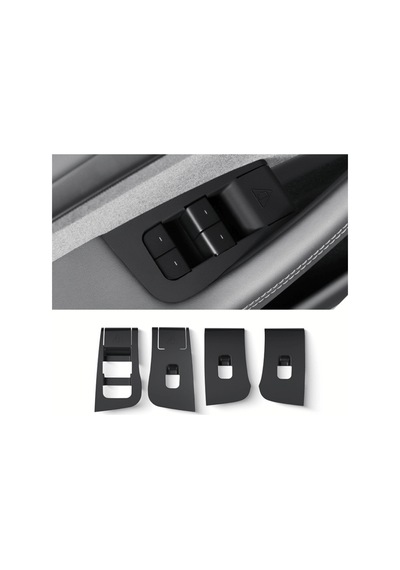 Red Lion Parts Tesla Model Y Juniper 2025+ Uyumlu Silikon Cam Açma Düğme Paneli Koruyucu Seti 4 Parça