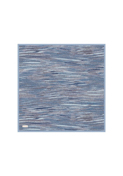 Pierre Cardin Mavi 90x90 İpek Twill Eşarp Mavi Mavi