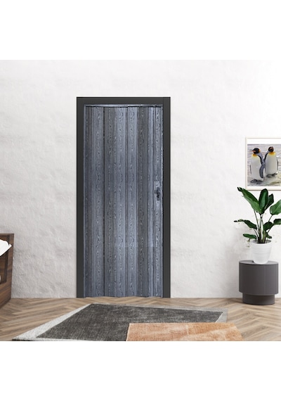 Penguen Akordiyon Kapı Antrasit Renk En 103-117 Cm - Boy 220 Cm