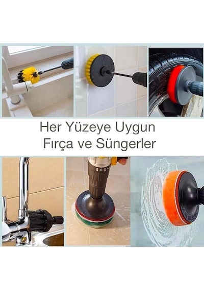 Zhltools 31 Parça Çok Amaçlı Ev Banyo Ve Araç Matkap Ucu Temizlik Seti