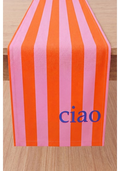 Ciao Baskılı Runner 40x140 Cm Çok Renkli