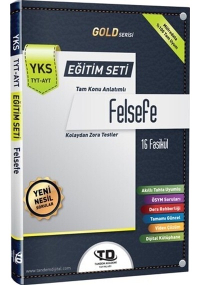 Yks Ty-Ayt Felsefe Eğitim Seti 9786050678697