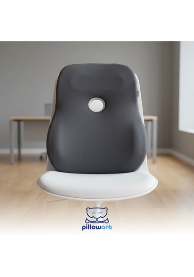 Visko Sırt Minderi Bel Yastığı Ergonomik Bel Desteği Siyah