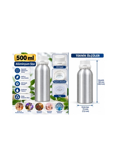 Alüminyum Şişe 0,5 Lt.x10