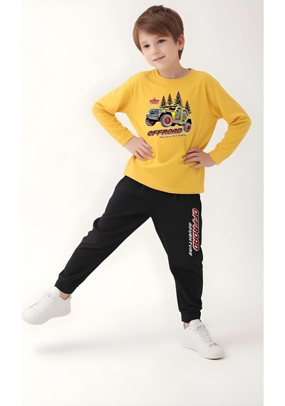 Fyk Kids 3'lü Erkek Çocuk Baskılı Yuvarlak Yaka Alt-üst Pijama Takımı Çok Renkli Fyk Kids 3'lü Erkek Çocuk Baskılı Yuvarlak Yaka Alt-üst Pijama Takımı Çok Renkli