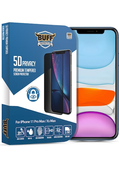 Buff Apple Uyumlu   iPhone 11 Pro Max/Xs Max 5D Privacy Ekran Koruyucu (397970199)