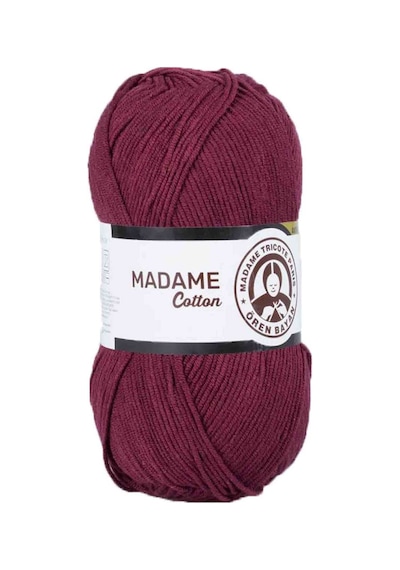 Ören Bayan Madame Cotton El Örgü İpi Bordo 010