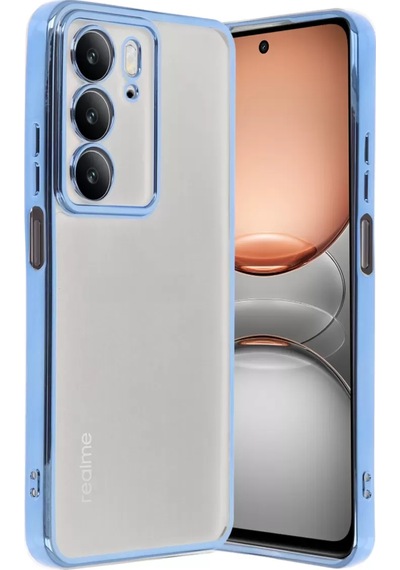 Newface Realme C75 4g Kılıf Razer Lensli Silikon - Açık Mavi