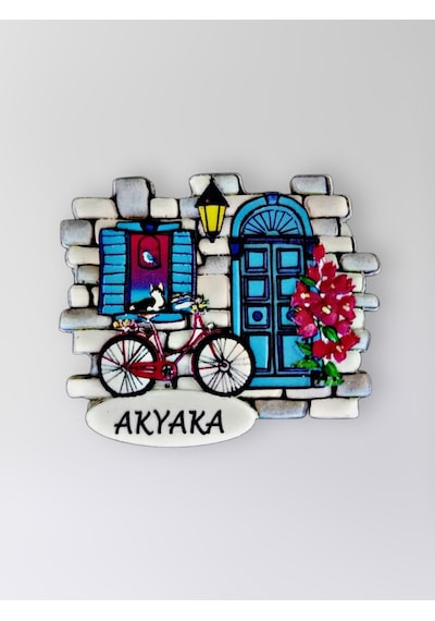 Akyaka Polyester Kabartmalı Magnet 7x6,5cm Şehir Magneti Dekoratif Hediyelik Buzdolabı Süsü Kod:1845