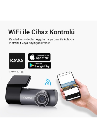 Kawa D5 2k 1296p Wdr Wifi 135 Geniş Açı Lens Araç Kamerası