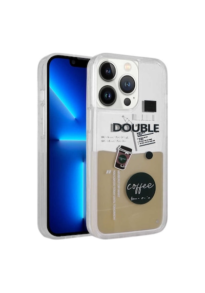 Apple Uyumlu iPhone 13 Pro Max Uyumlu Desenli Sıvılı Tchs Drink Silikon Kılıf-no3 NO3 -