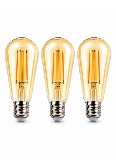 Rbr St64 Led Filament Armut Ampul E27 4w 2500k Amber Rustik 3 Lü Paket 3'Lü Paket
