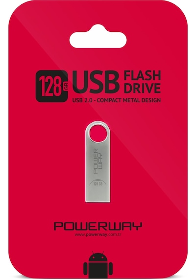 Powerway 128 GB Usb 2.0 Metal Flash Bellek