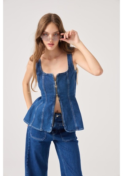 Holly Lolly Belden Oturmalı Tiara Jean Büstiyer Mavi