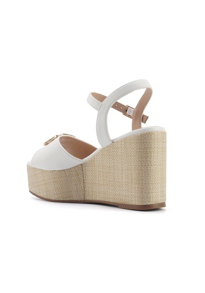 Nine West Monnı 5fx Beyaz Kadın Dolgu Topuk Sandalet 000000000101929051 Beyaz