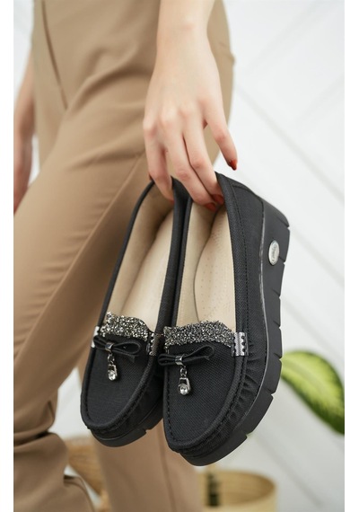 Nesil Shoes Nstar 400 Siyah Kot Anatomik Günlük Kadın Ayakkabı-siyah Kot Siyah