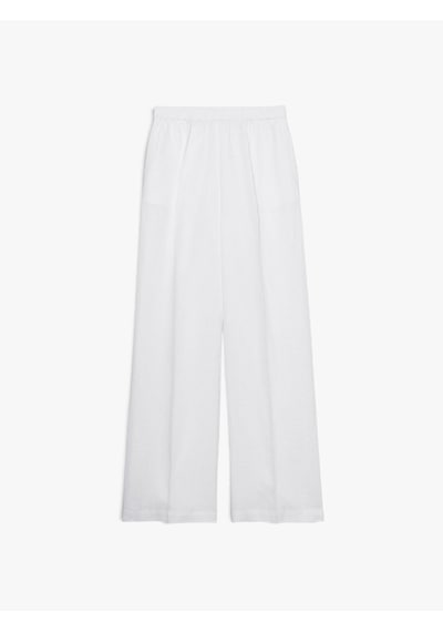 Sisley %100 Keten Beli Büzgülü Önü Pileli Geniş Paça Pantolon Kadın Beyaz Pantolon - 324p4aghlf03u Sisley %100 Keten Beli Büzgülü Önü Pileli Geniş Paça Pantolon Kadın Beyaz Pantolon - 324p4aghlf03u