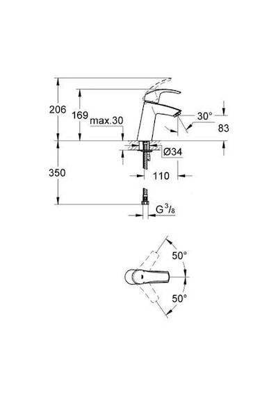 Grohe Eurosmart 23324001 Lavabo Bataryası Krom