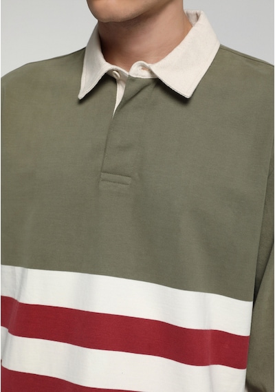 Colin's Colins Relaxed Fit Polo Yaka Düz Erkek Yeşil Uzun Kol Tişört Cl1081810 Q1.v1 Grn
