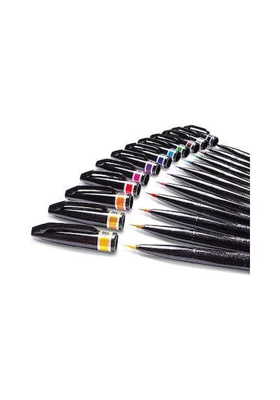 Sing Pen Brush İnce Uçlu Fırça Kalem Mor