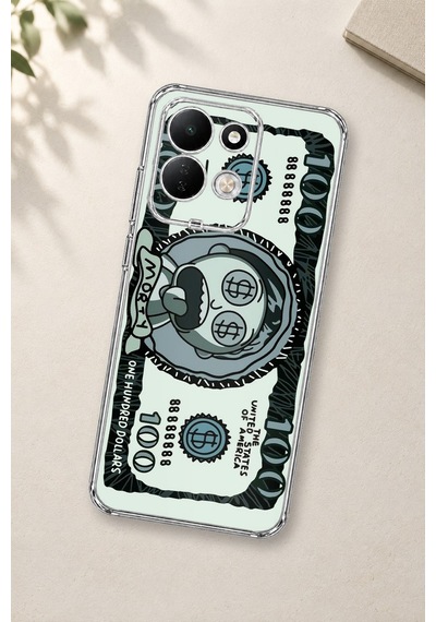 Redmi 17 4g/5g Uyumlu Morty Dolar Baskılı Silikon Kılıf