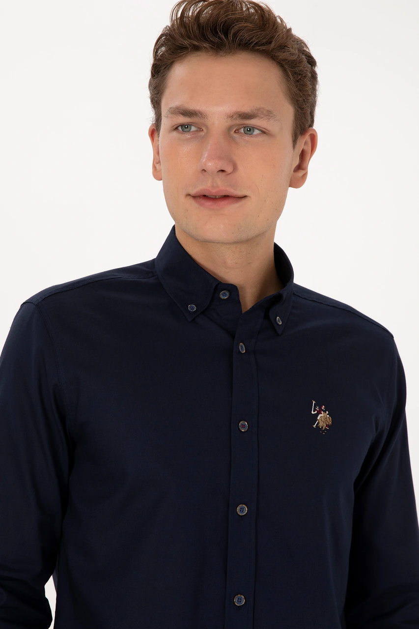 U.s. Polo Assn. Erkek Lacivert Gömlek Basic 50307676-vr033 Lacivert