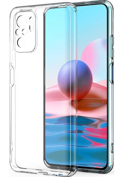 Xiaomi Redmi Note 10S Kılıf Zore Kamera Korumalı Süper Silikon Renksiz