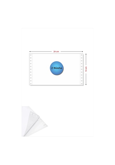 5,5x24 Kantar Fişi 2 Nüsha 2000 Adet , Beyaz Otokopili Sürekli Form 5,5x24 Cm