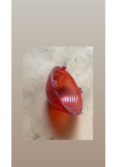 Plastikap Oto Araç Traktör İkaz Sinyal Lambası Camı Kırmızı
