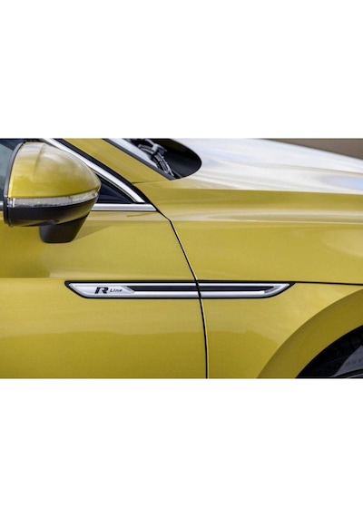 Volkswagen Passat B8 İçin Uyumlu R-Line Çamurluk Bıçak Arma Logo Siyah