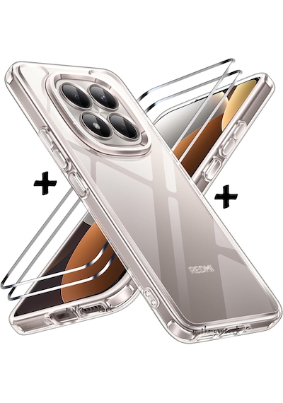 M.Tk Moveteck Xiaomi Redmi Note 15 Pro+ Plus Kılıf Kamera Çıkıntılı Korumalı Yumuşak Şeffaf Silikon + Ekran Koruyucu Cam Set 2in1 Şeffaf M.Tk Moveteck Xiaomi Redmi Note 15 Pro+ Plus Kılıf Kamera Çıkıntılı Korumalı Yumuşak Şeffaf Silikon + Ekran Koruyucu Cam Set 2in1 Şeffaf