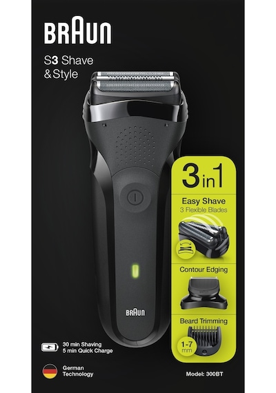 Braun Series 3 300 BT BLK 3'ü 1 Arada Tıraş Makinesi