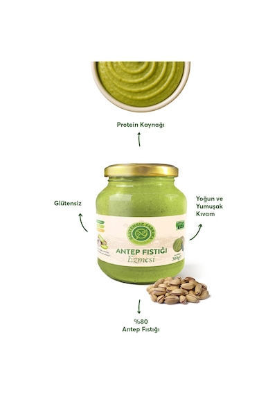 Glutensiz Fabrika Glutensiz Antep Fıstığı Ezmesi 300 G
