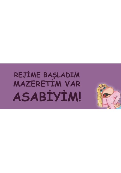 Rejime Başladım Mazeretim Var Sabiyim Hediye Kupa Love Bug-t Mor
