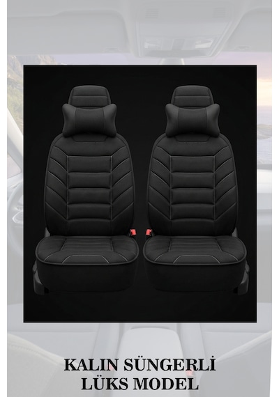 Volkswagen Bora 1999 Uyumlu Lüks Siyah Renk Premium 2 Adet Minder Ve Yastık