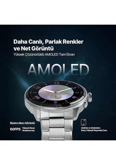 Ttec 2SW08 Tempus Pro S 45 MM Amoled Ekranlı Yuvarlak Metal Kasa