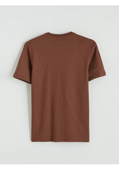 Lcwaıkıkı Classic Kahverengi %100 Pamuk Regular Fit Basic Tişört