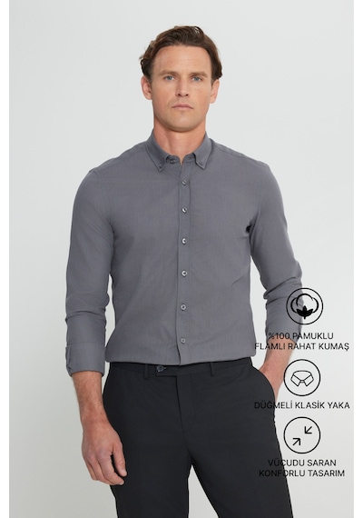 Ac&Co / Altınyıldız Classics Erkek Gömlek (476750289) Gri