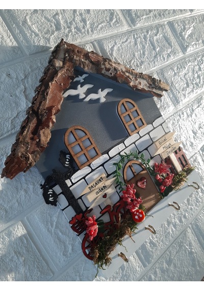Psacraft Çeyizlik Duvar Dekoru 27x27 Cm Anahtarlık Askısı