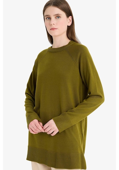Defacto Regular Fit Bisiklet Yaka Tunik C4474ax25wnkh463 Haki