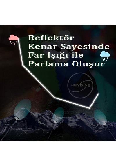 Heydiye Fantastik Kids Uv99+ Güneş / Yağmur Reflektör Kenar Otomatik Aç/kapa Şemsiye Çok Renk