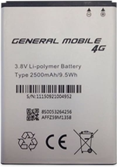 General Mobile Discovery 4G Pil Batarya 4G Dual-5G