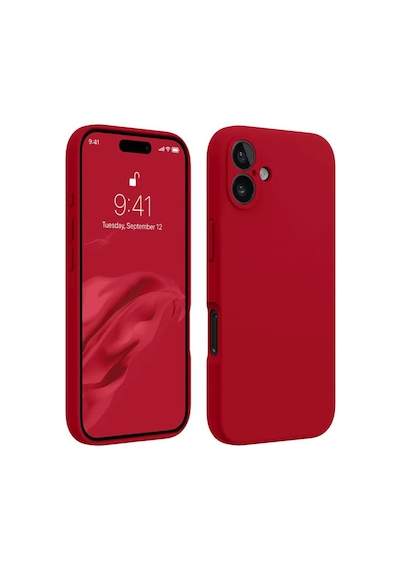 Apple iPhone Uyumlu  16 Kılıf First Silikon -  Kırmızı