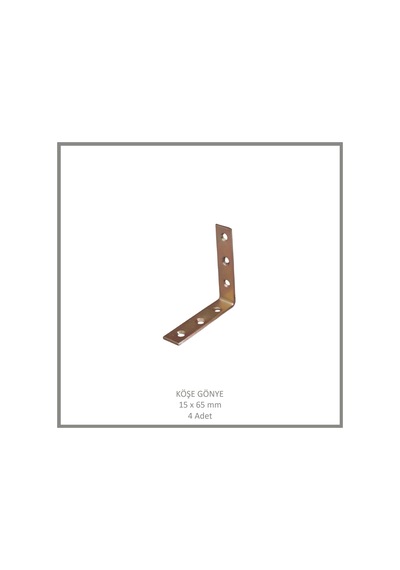 Köşe Gönye, Sac Gönye, 15 X 65 Mm 4 Adet Metalik
